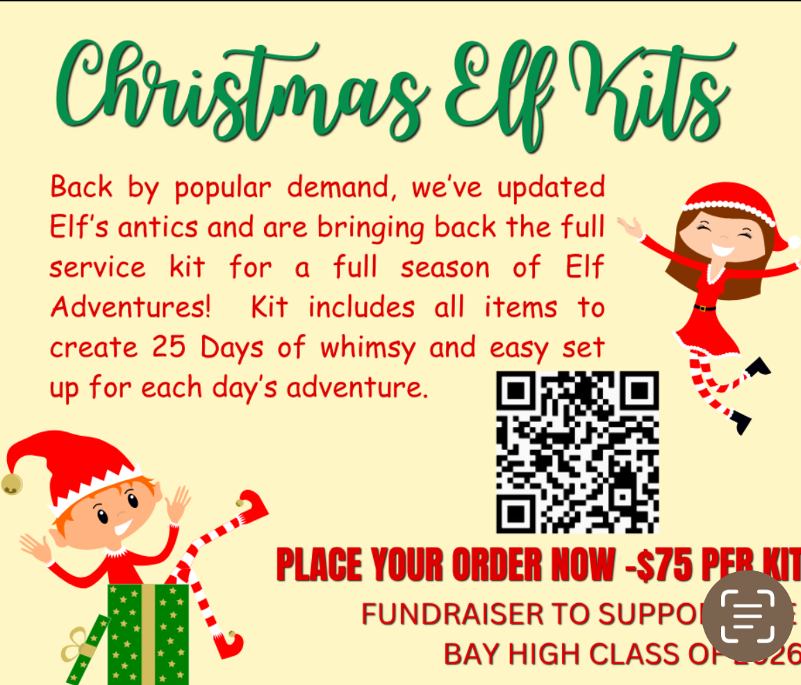 class of 2026 elf on a shelf flyer fundraiser