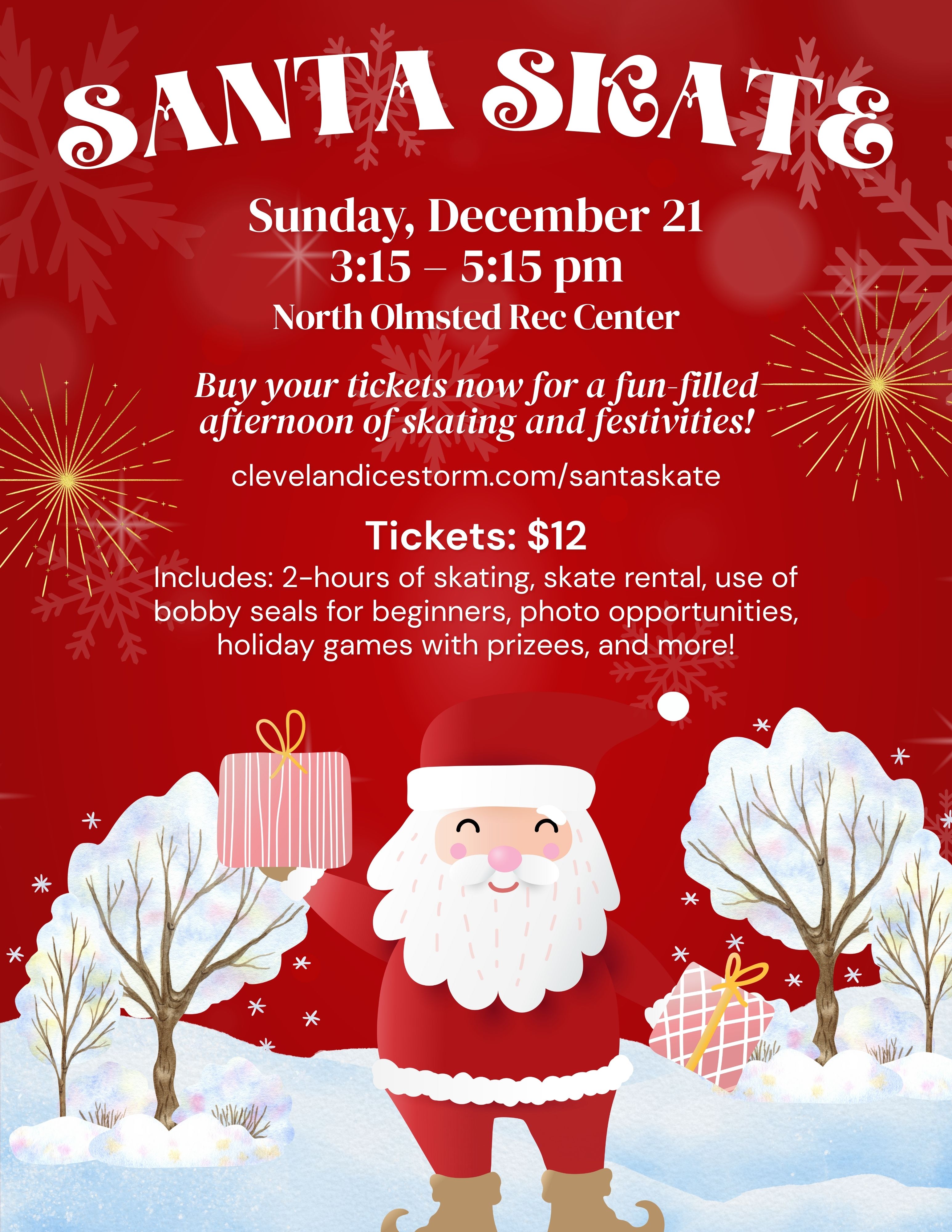 Santa Skate in North Olmsted Flyer