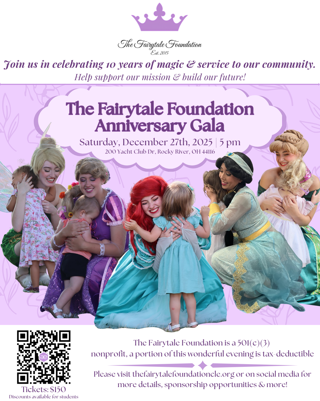 Fairytale Foundation flyer for dec. 27, 2025 event
