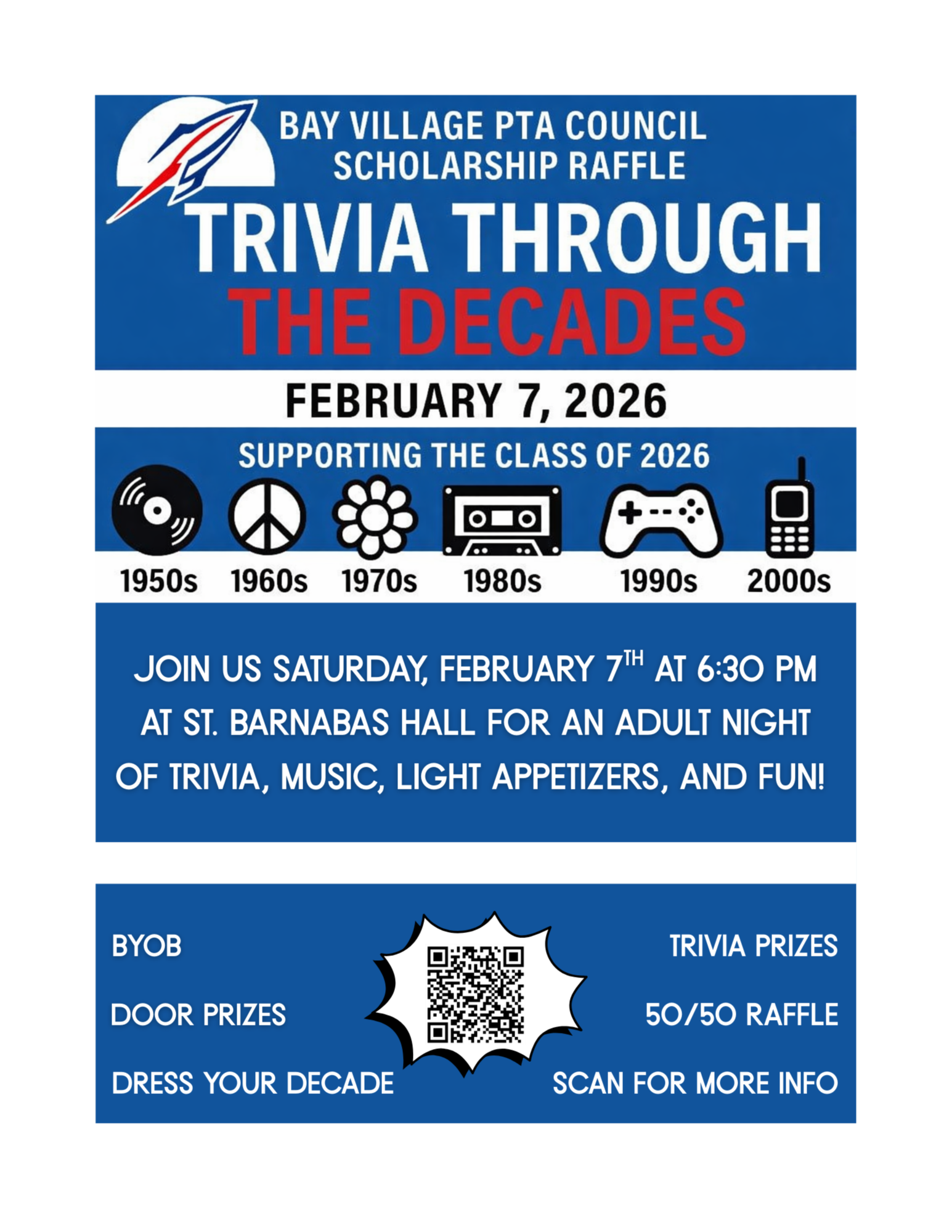 pta trivia through the decades flyer 2026