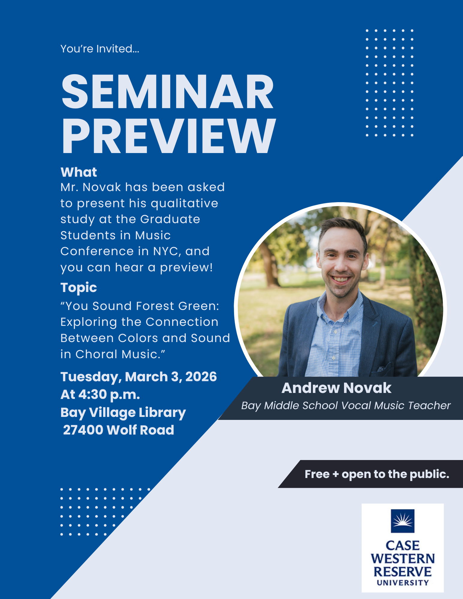 andy novak seminar flyer 2026