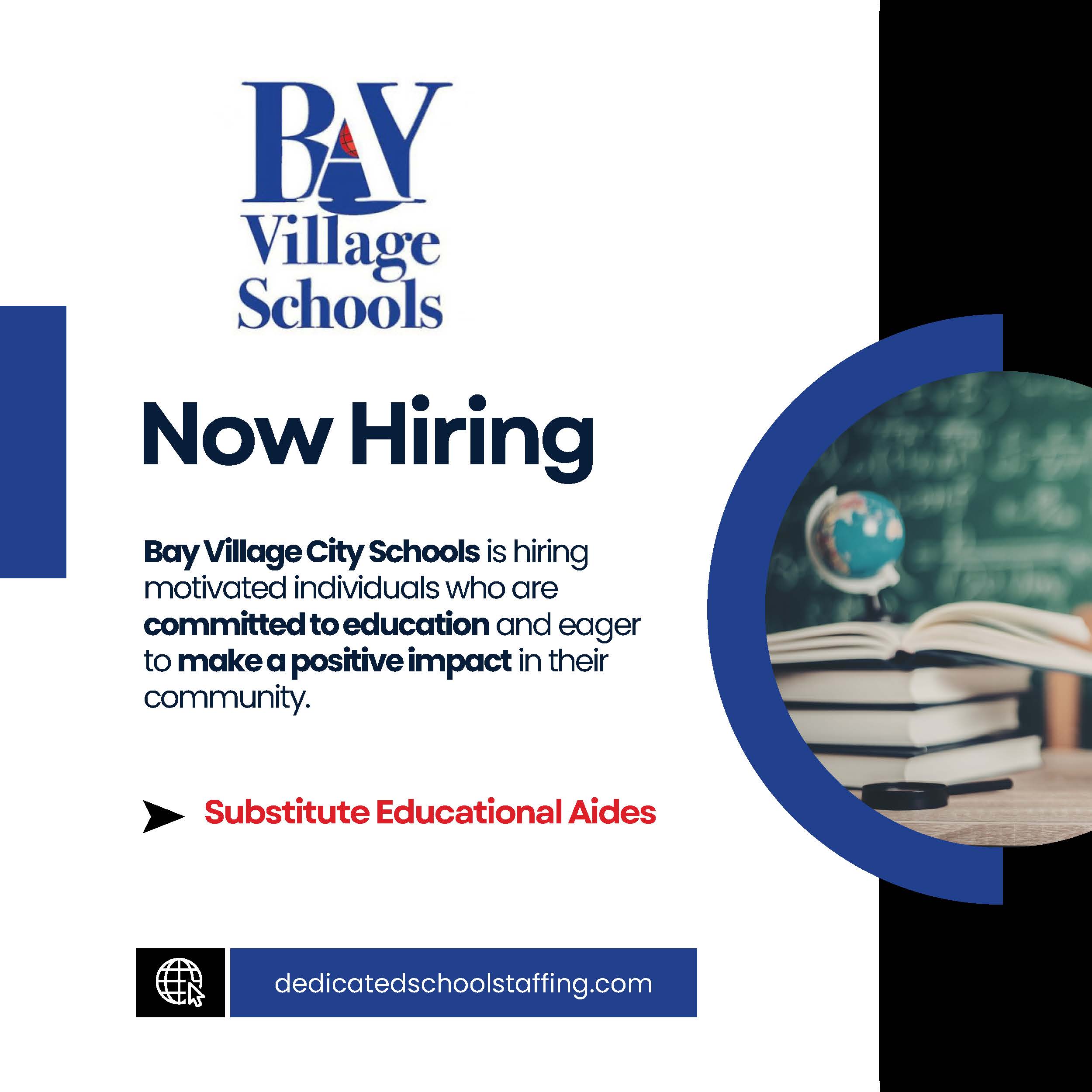 Hiring sub educational aides flyer.
