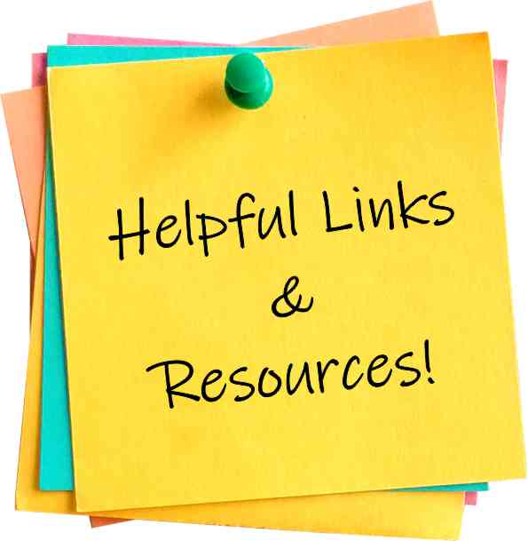Helpful links & resources post-it