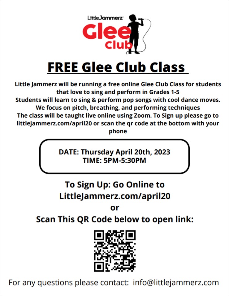 Glee club class flyer