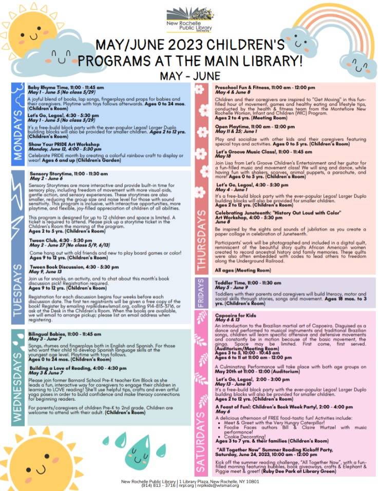 may/june library programs