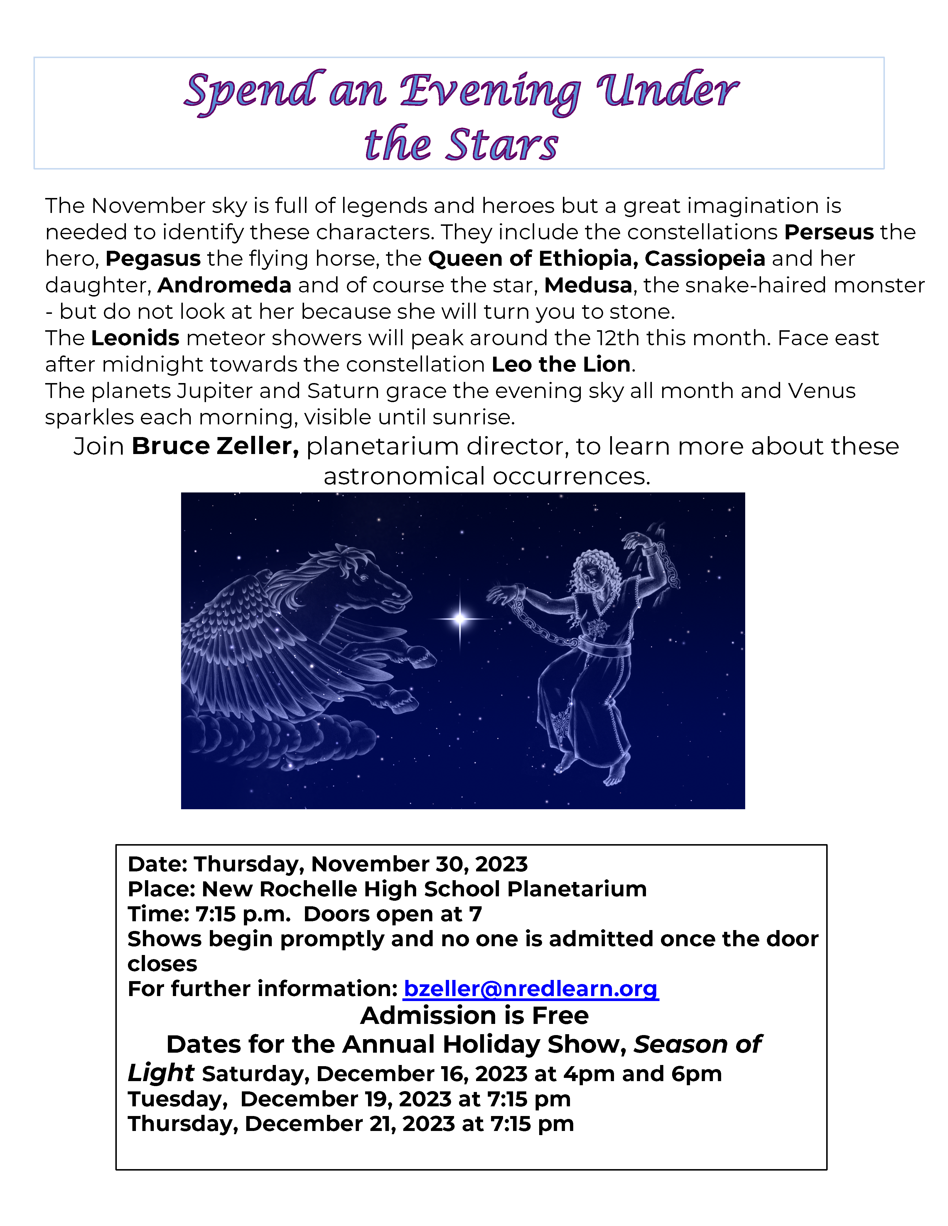 Planetarium show november 23