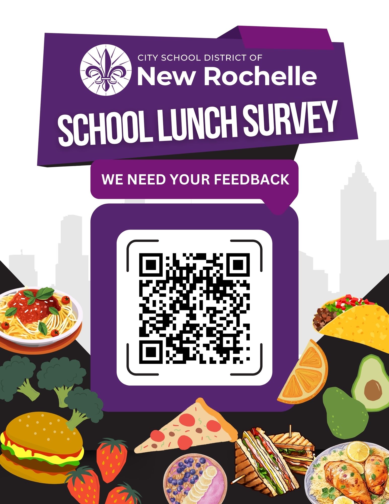 QR Code for school lunch survey