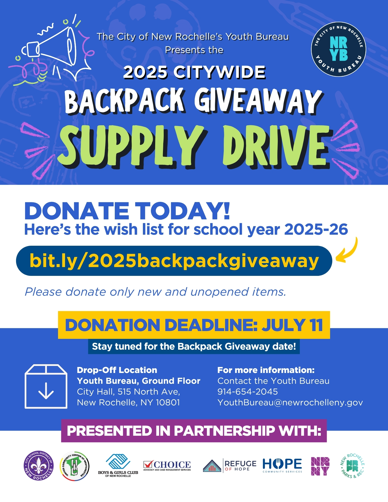 Backpack supply drive