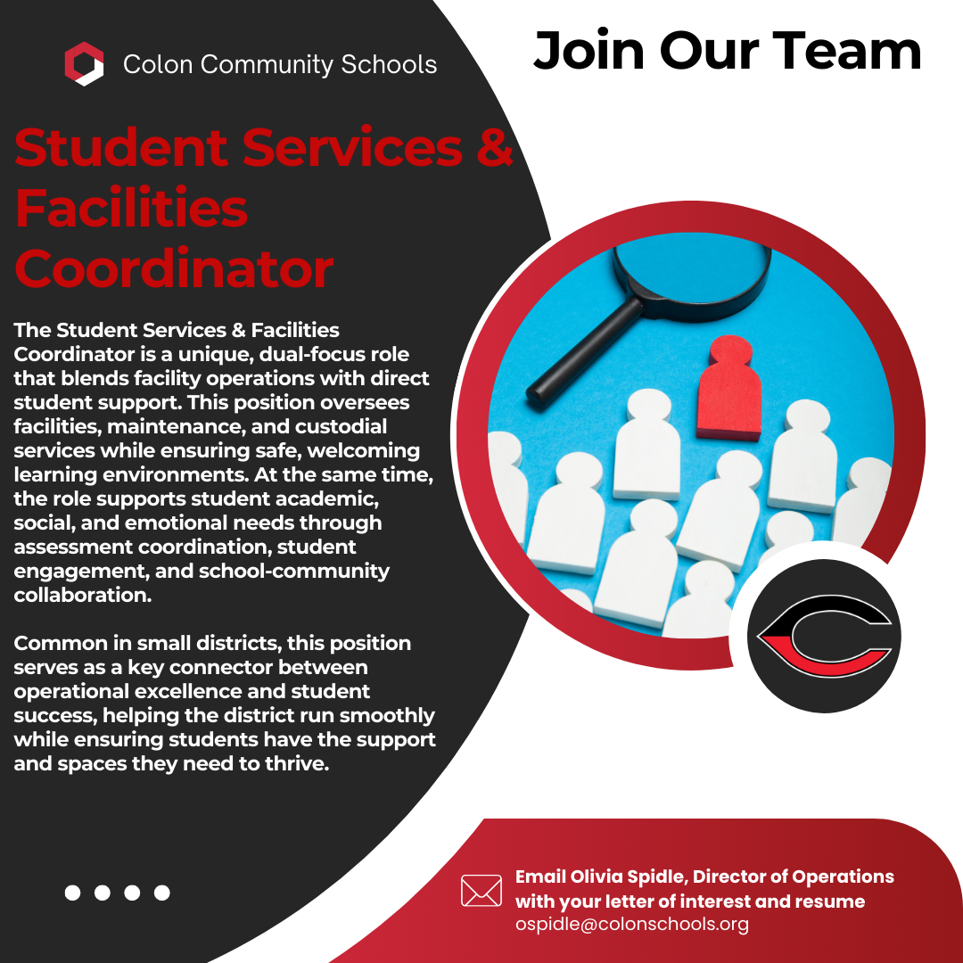 Student Services & Facilities Coordinator Posting