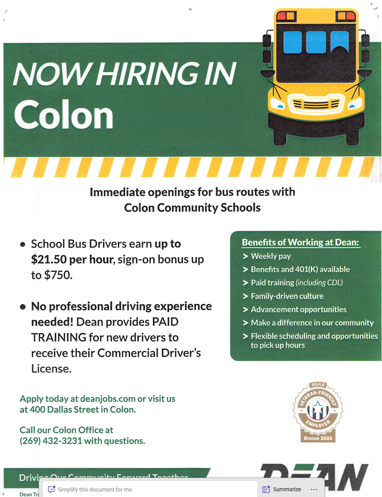 Bus Driver Positions Available