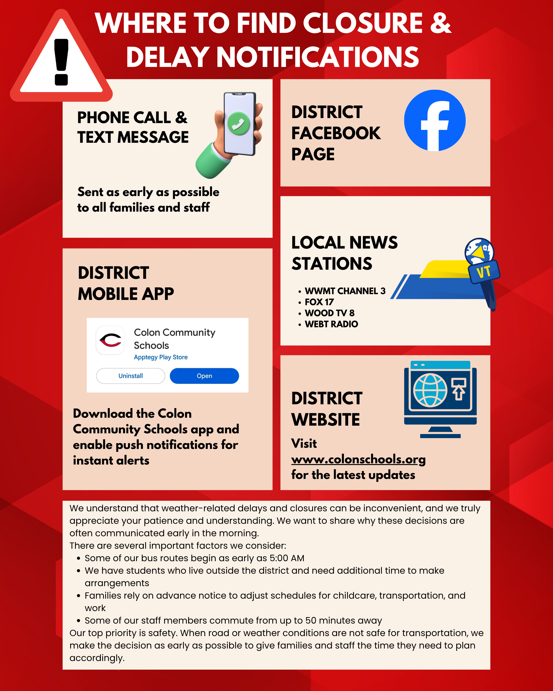 Where to Find Closure & Delay Information