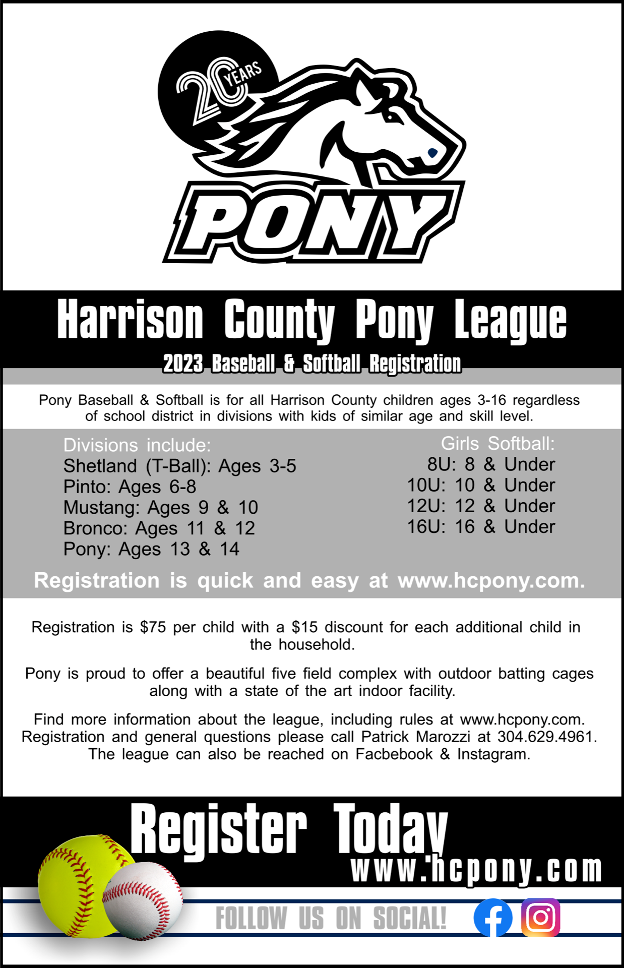 PONY League Flyer