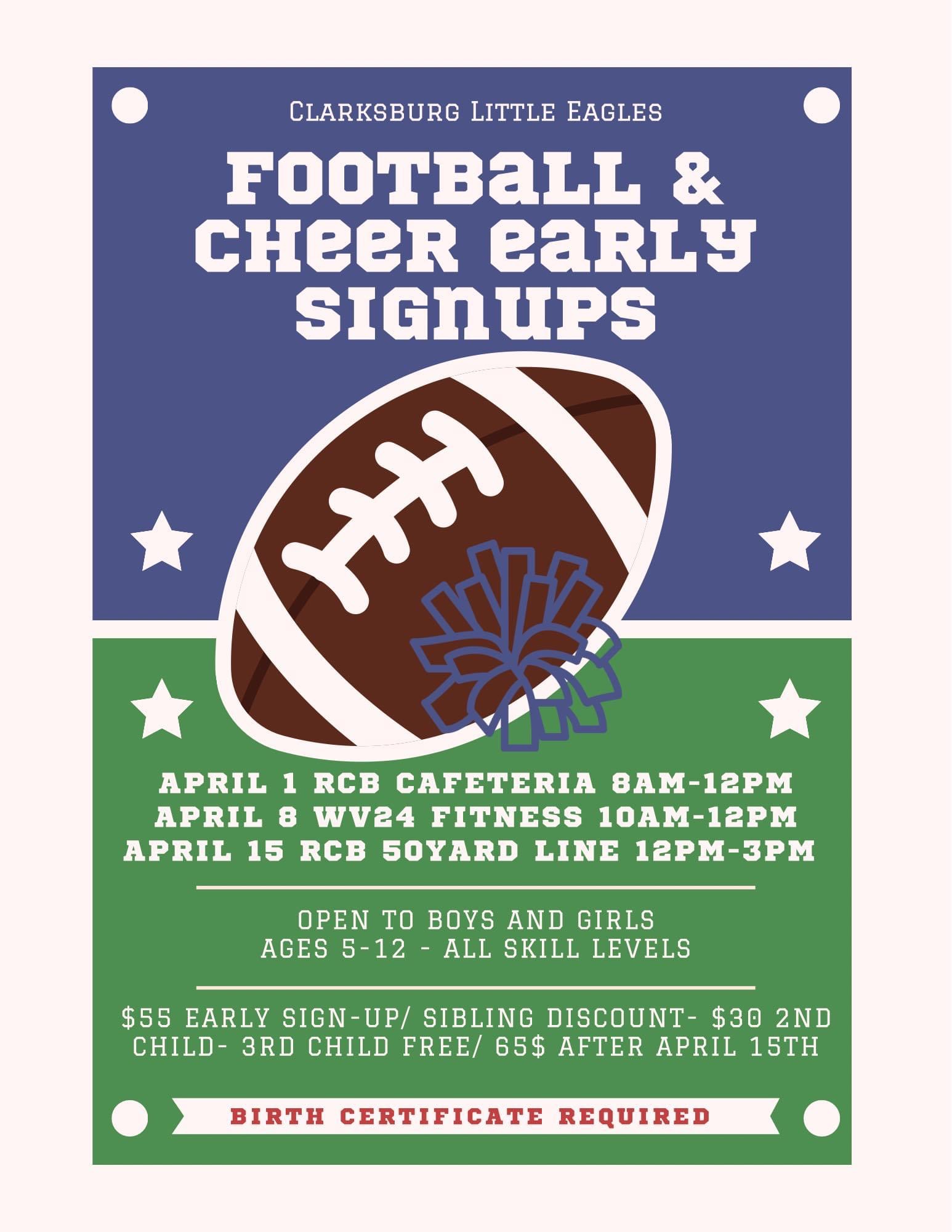 Football and Cheer SIGNUPS