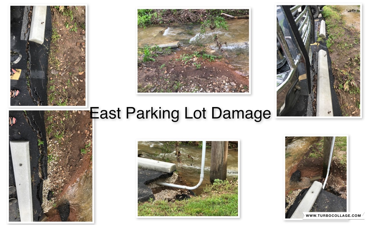 East Parking Lot Damage