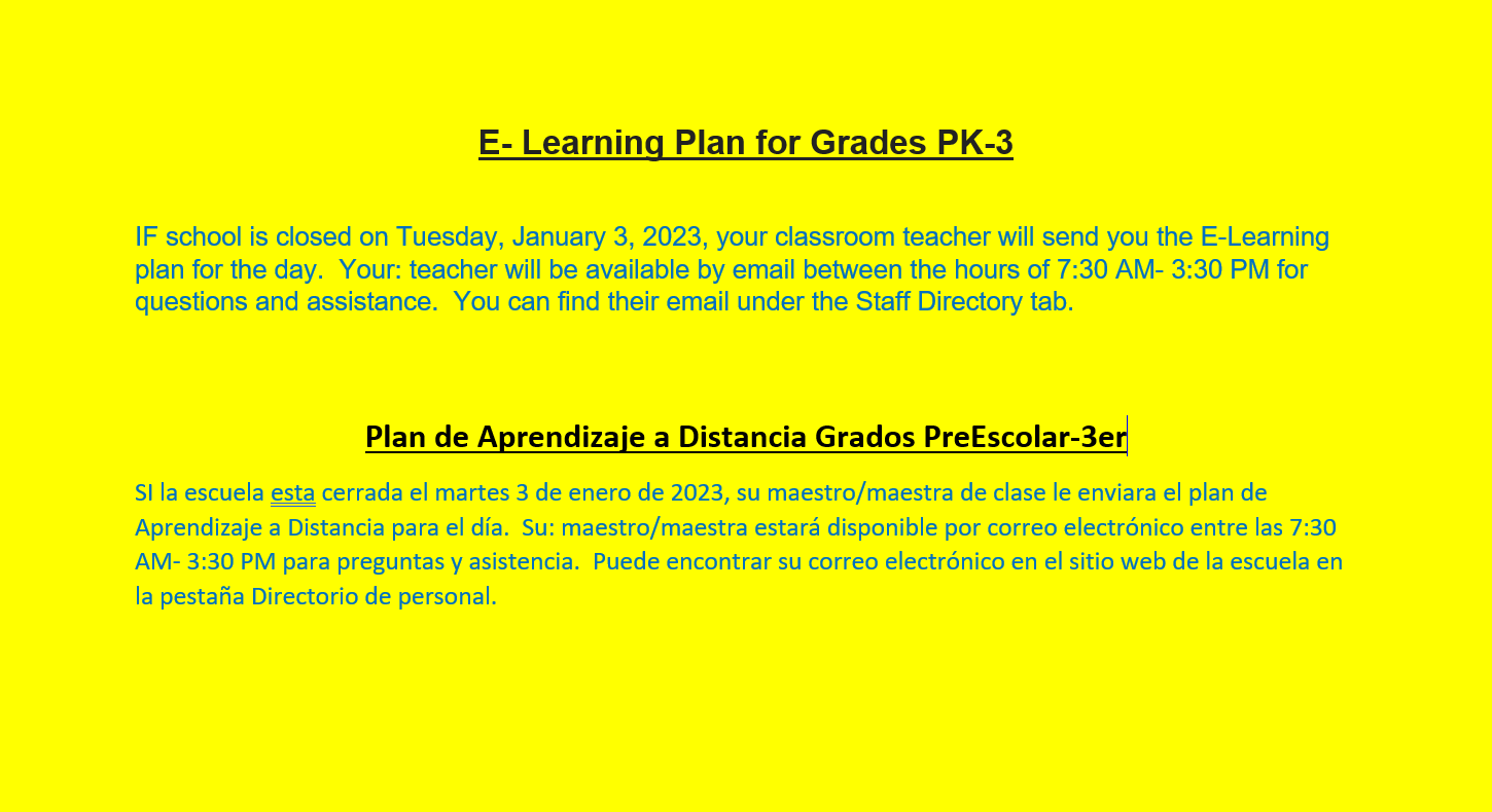 PK E learning announcement