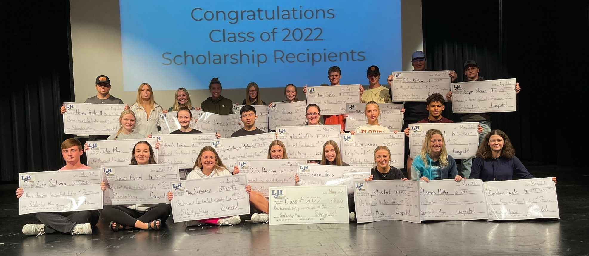 Congratulations Class of 2022! Scholarship recipients received $180,000 in Local Scholarships! 
