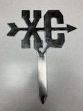 TigerMADE Metal Cross Country Stake