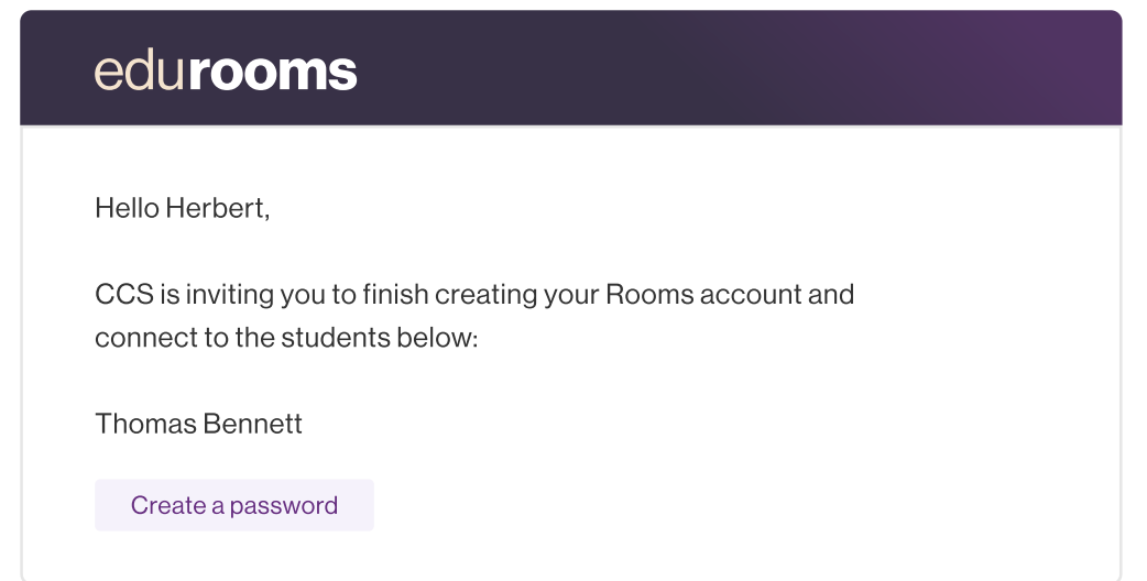 Rooms Email Example