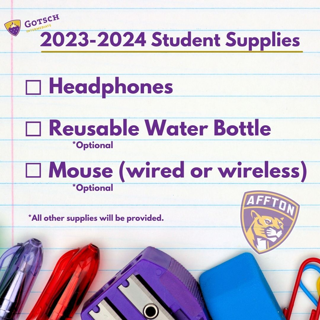 2023-24 School Supply List