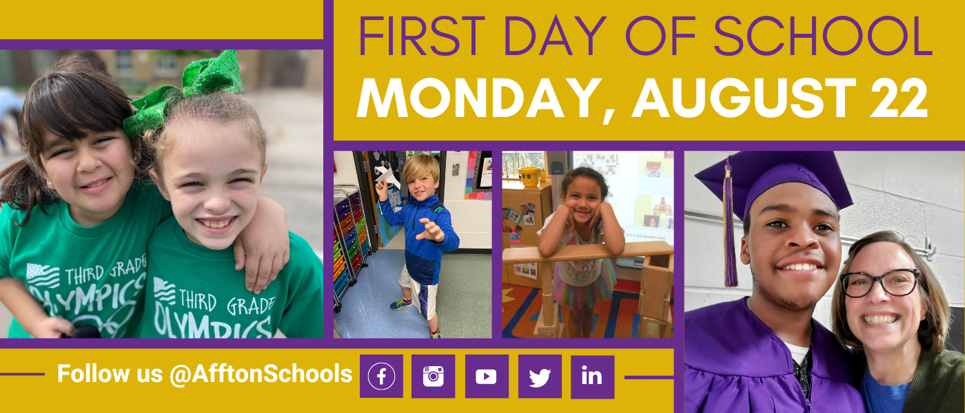 First Day of School - Monday, August 22, 2022