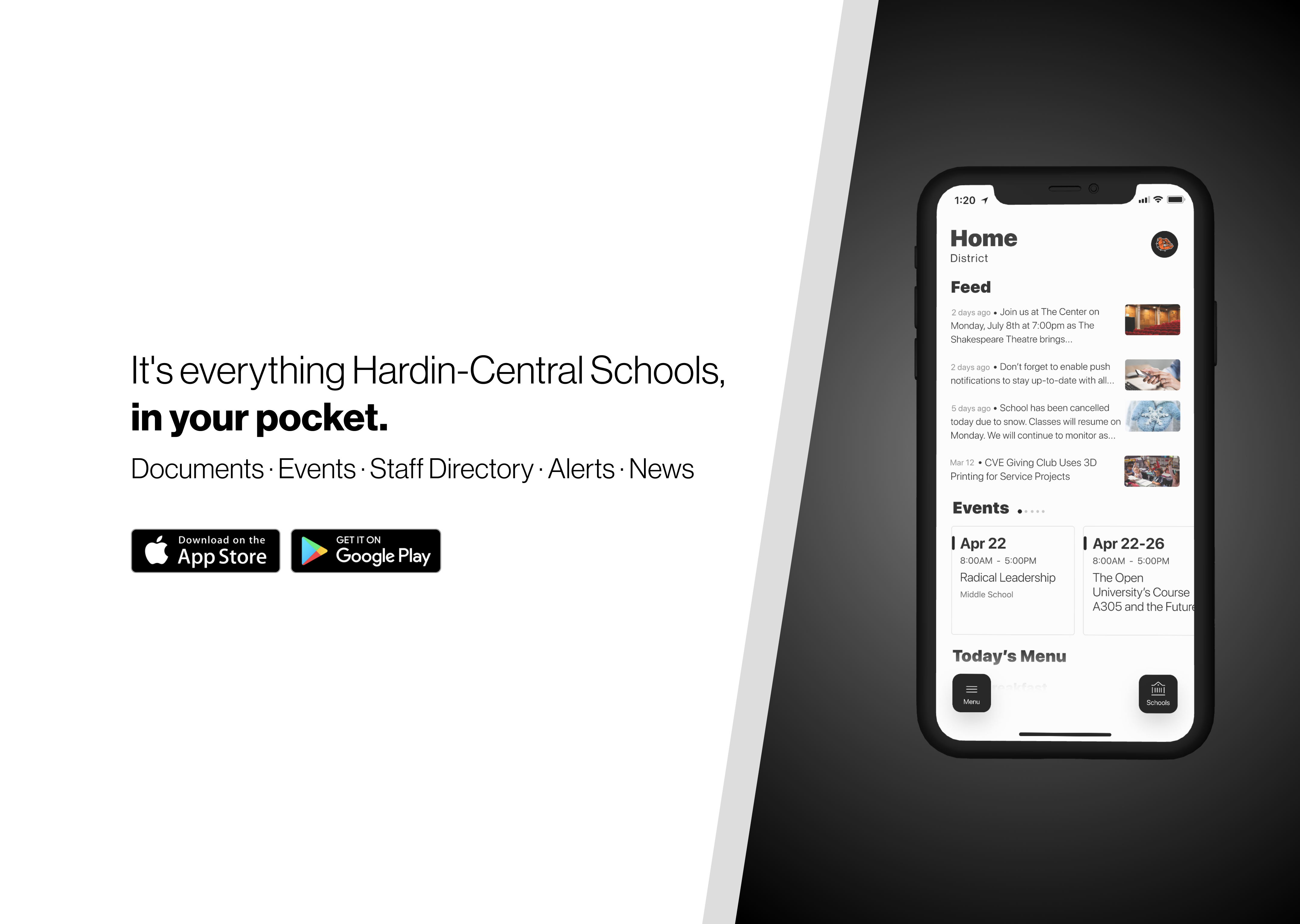 A banner promoting our new mobile app!