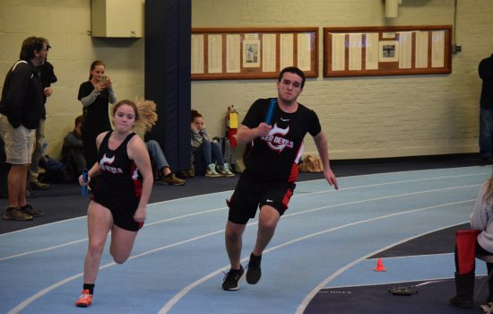 Indoor Track in a competition