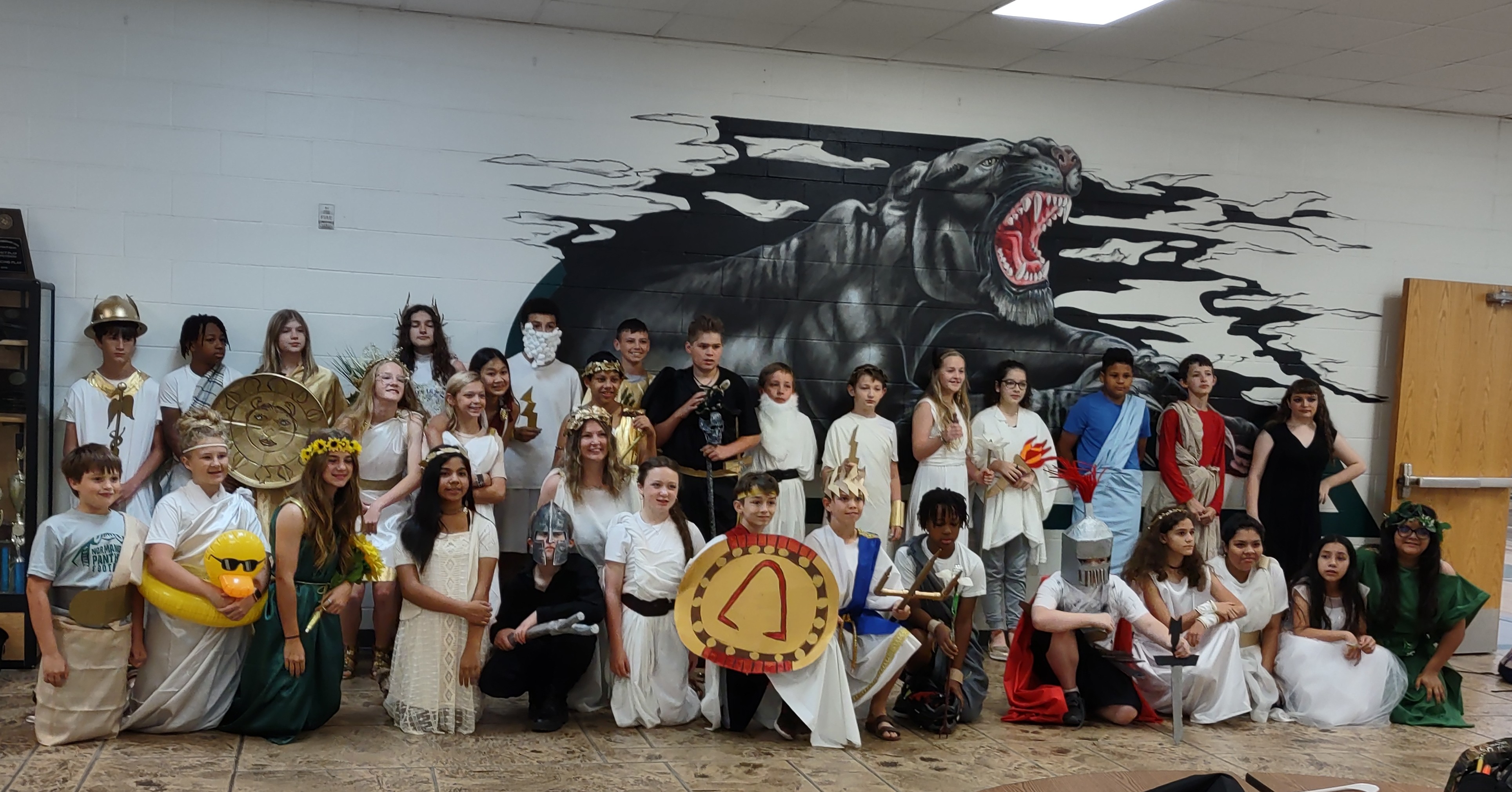 Our 6th Grade God and Goddess, these students did a great job!