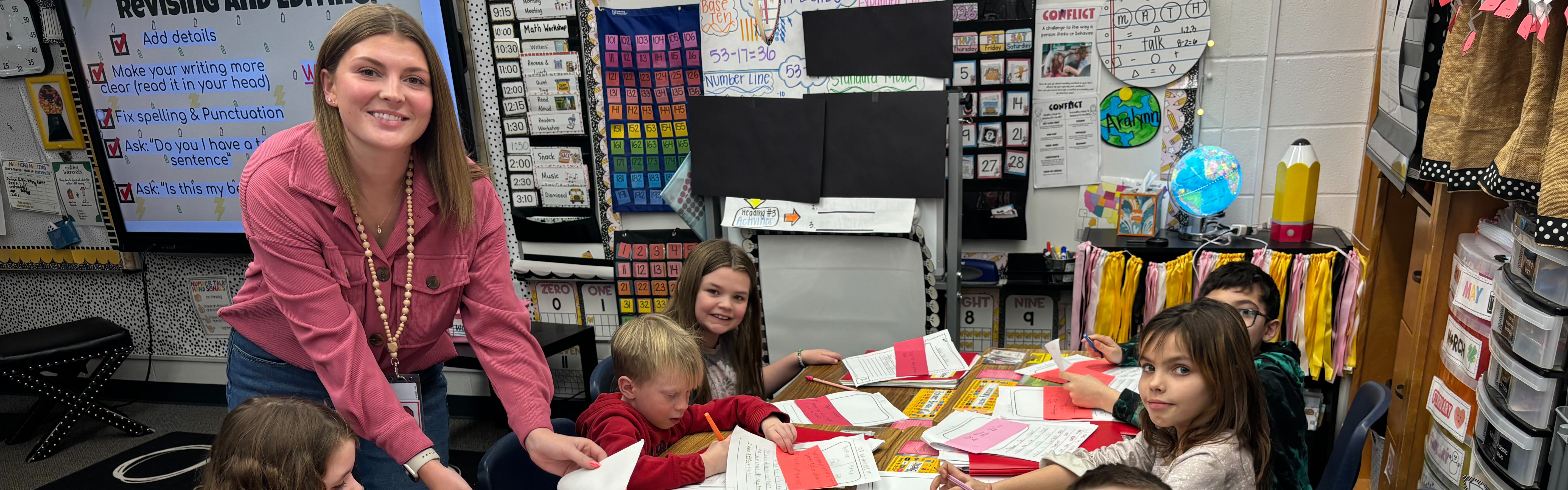 Students with their teacher