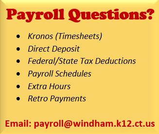 Information regarding payroll