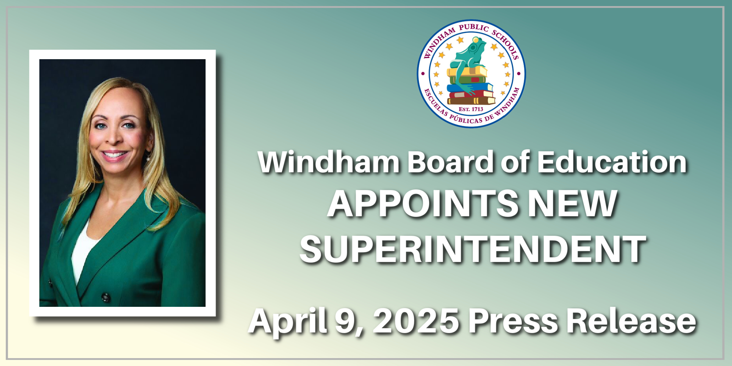 New Superintendent Press Release