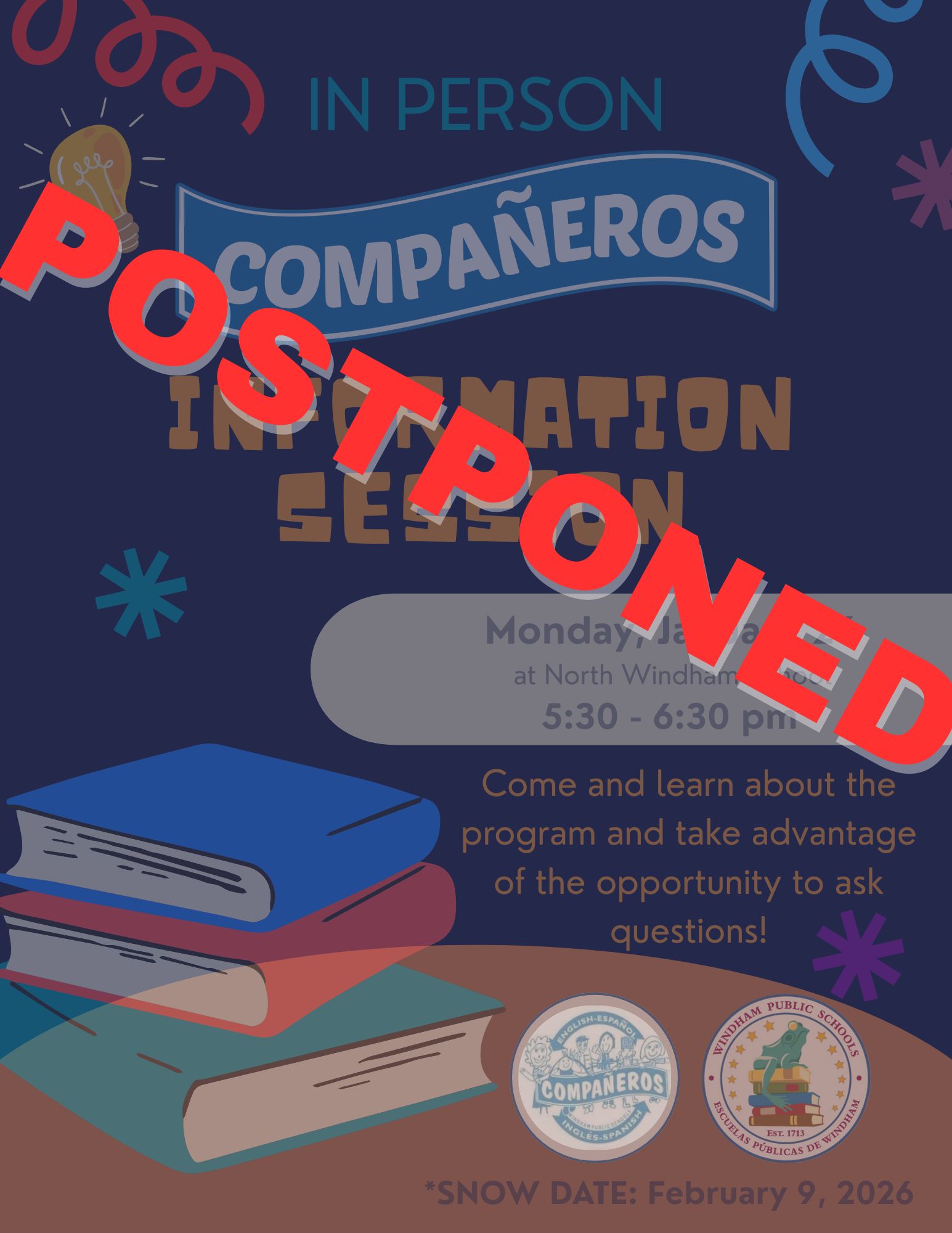 Information Session has been postponed