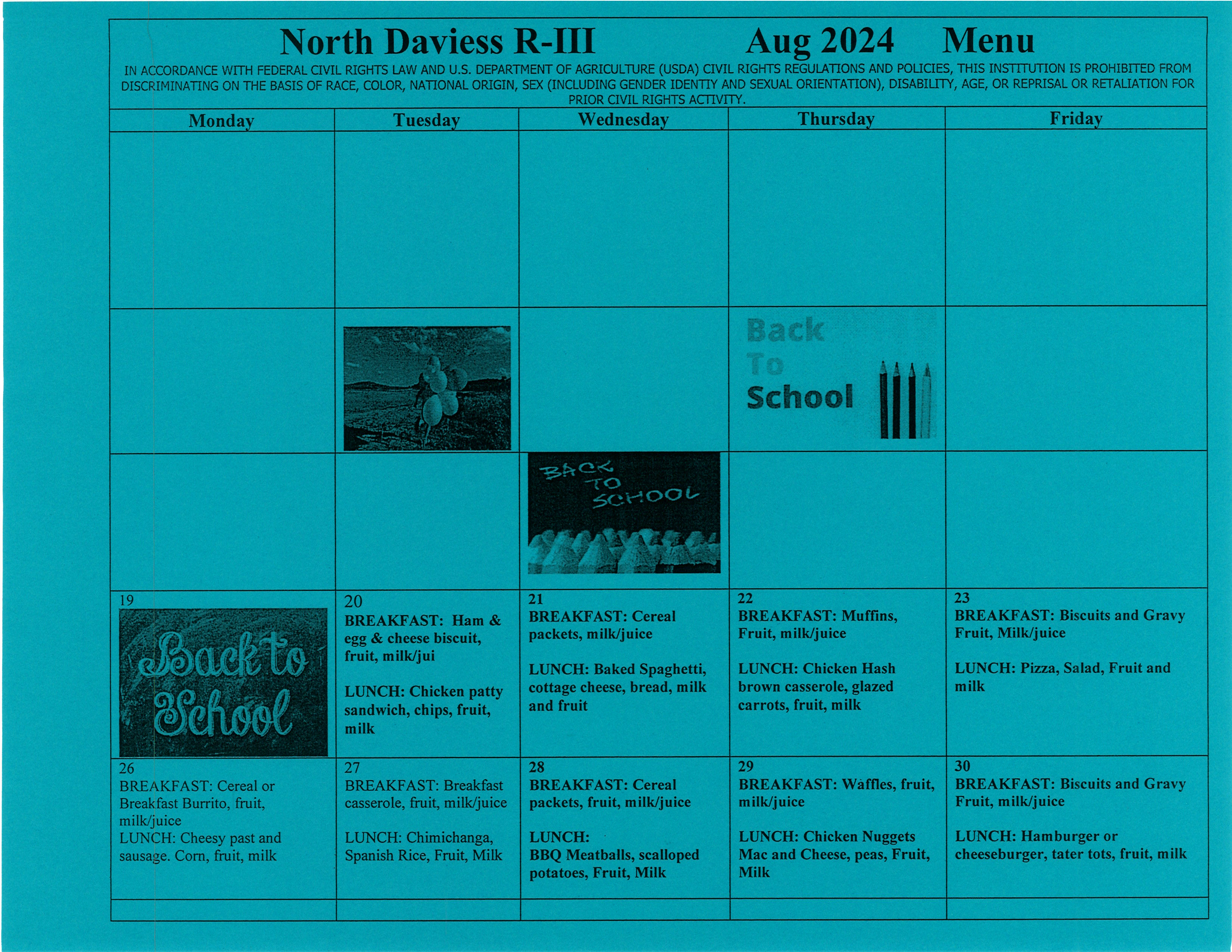 Feb menu