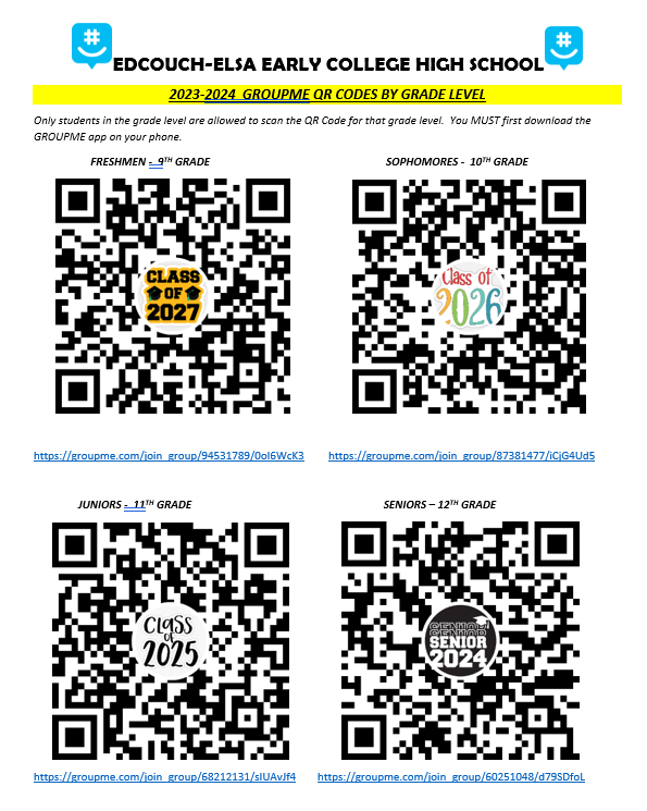 QR Codes for EC Students only
