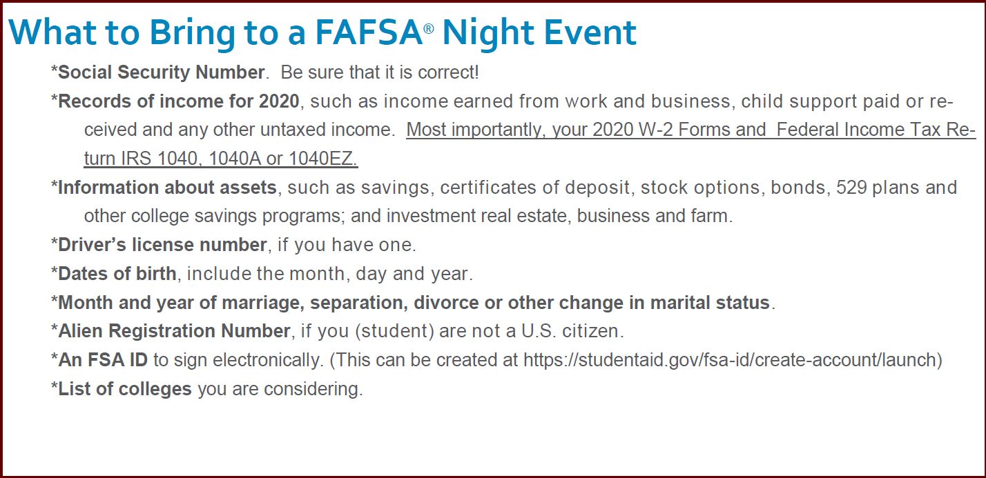 FAFSA Documents