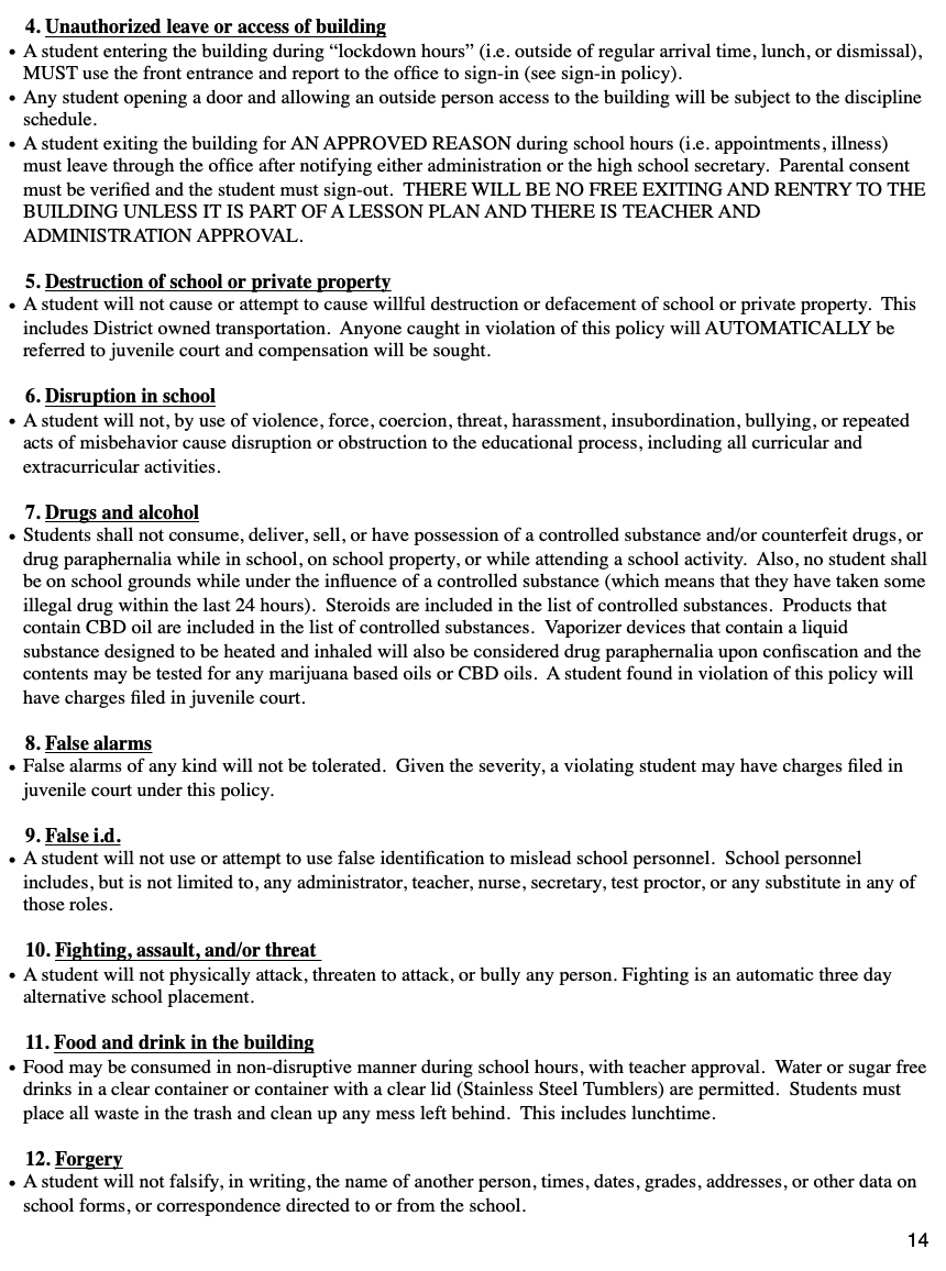 Shadyside High School Handbook Shadyside Schools