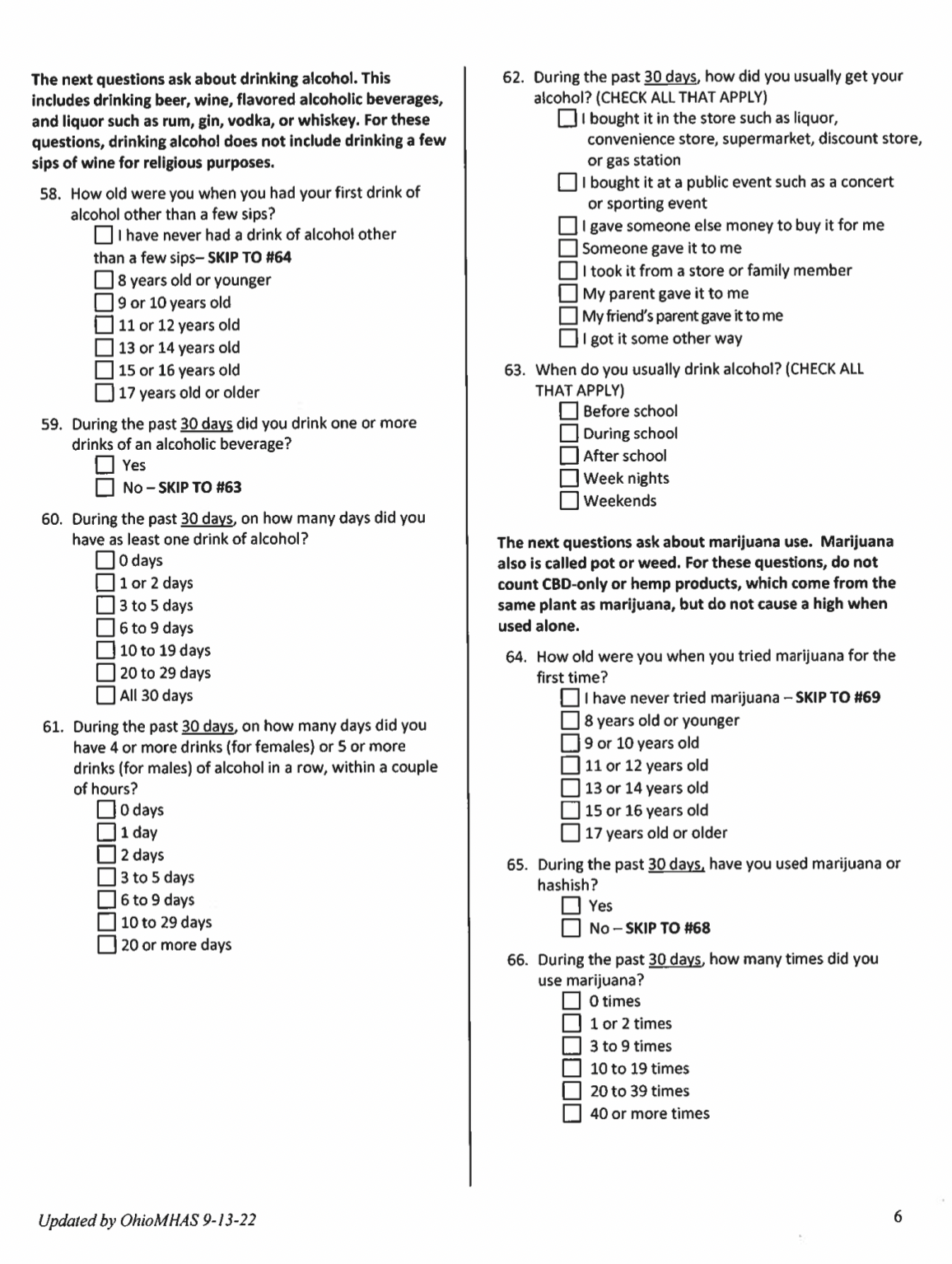 OH Yes! Example Survey | Shadyside Schools