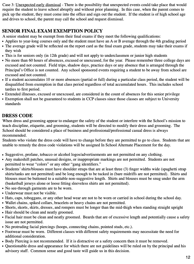 Shadyside High School Handbook Shadyside Schools