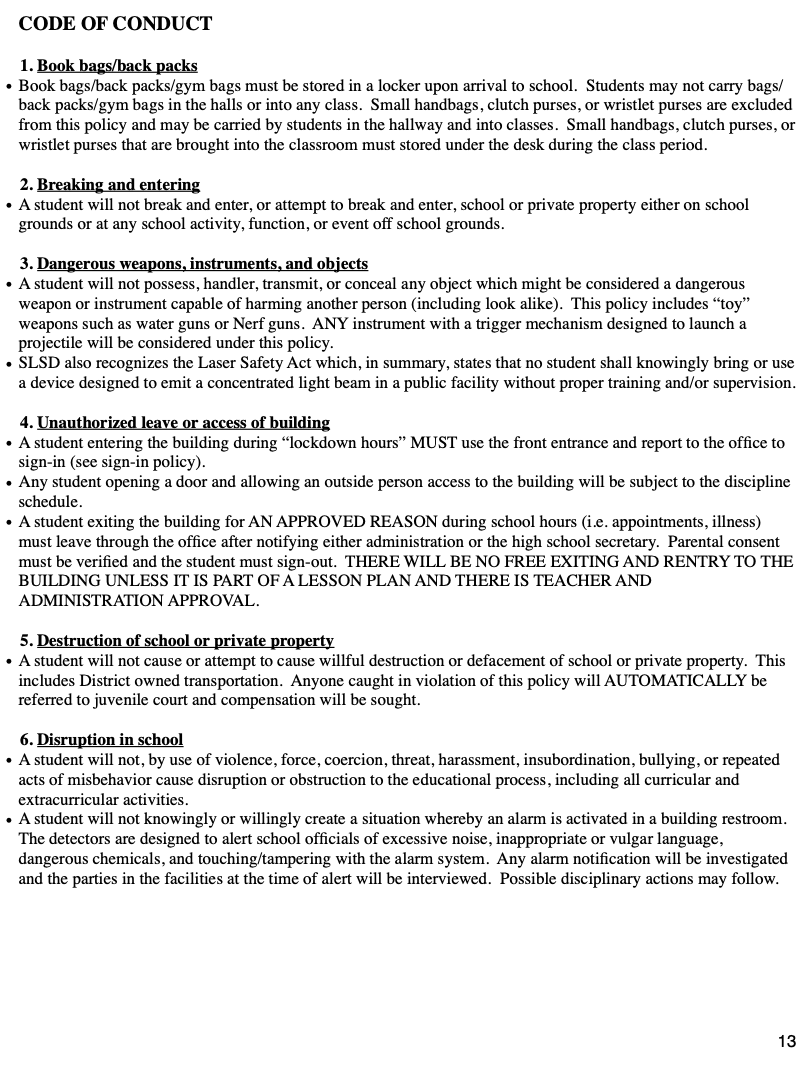 Shadyside High School Handbook Shadyside Schools