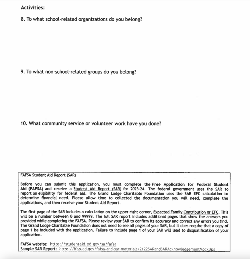 The Grand Lodge of Free & Accepted Masons of Ohio Shadyside Schools