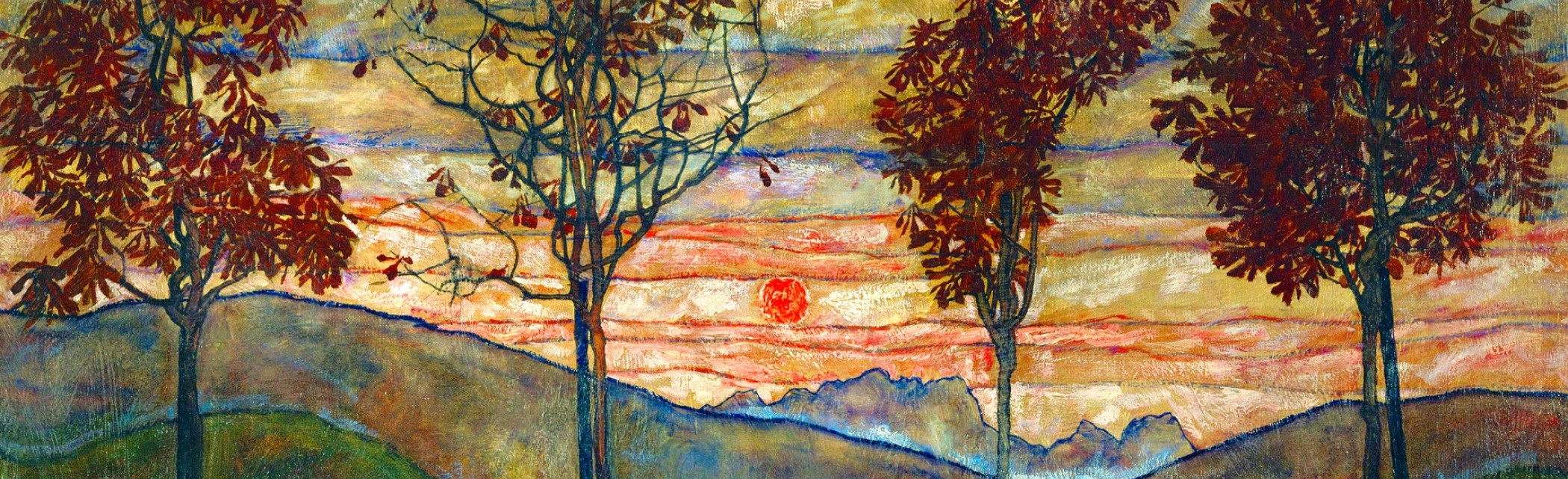 Egon Schiele, Four Trees, 1917