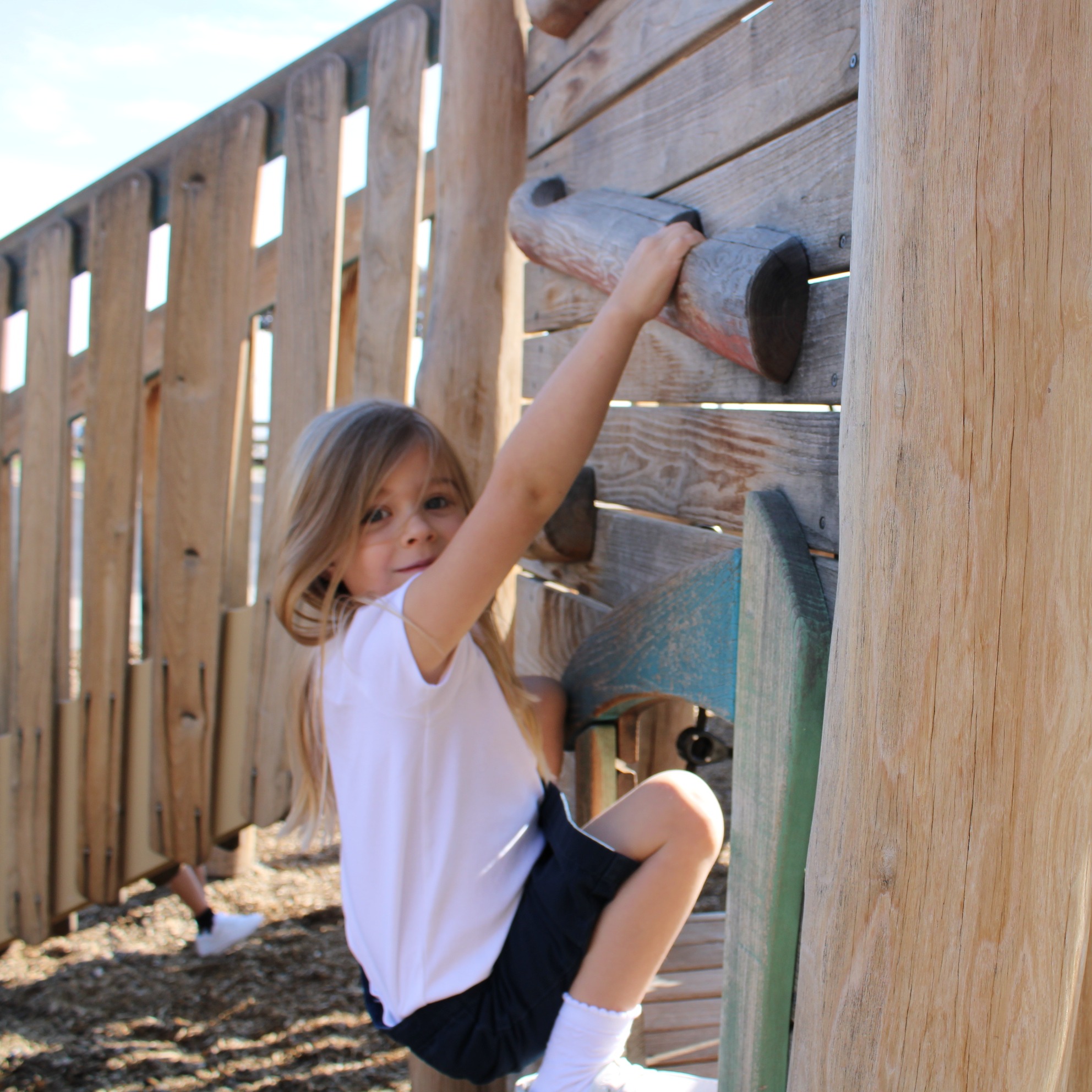 kinder girls at recess