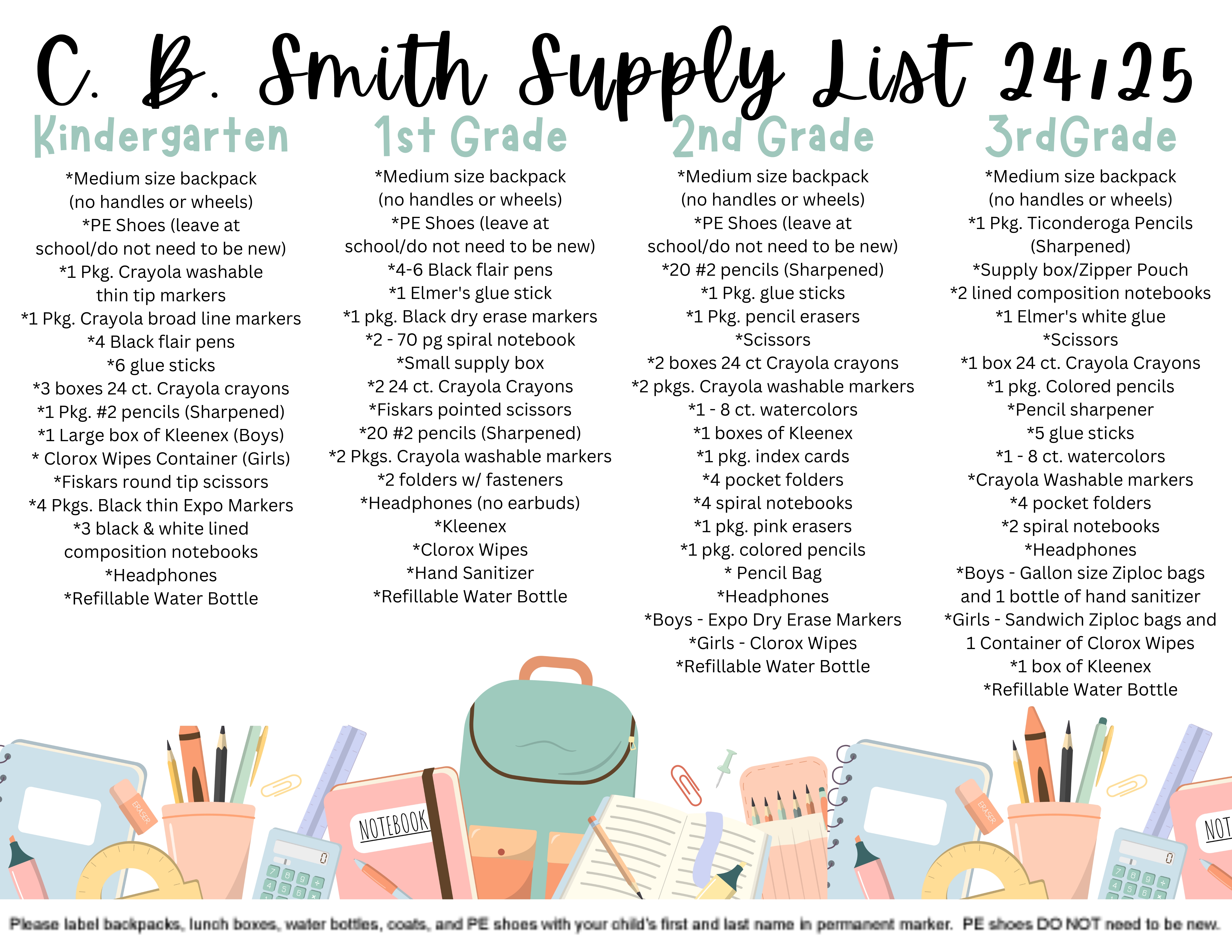 Supply List 2024