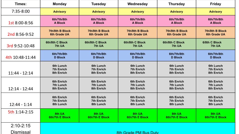 CMS Schedule