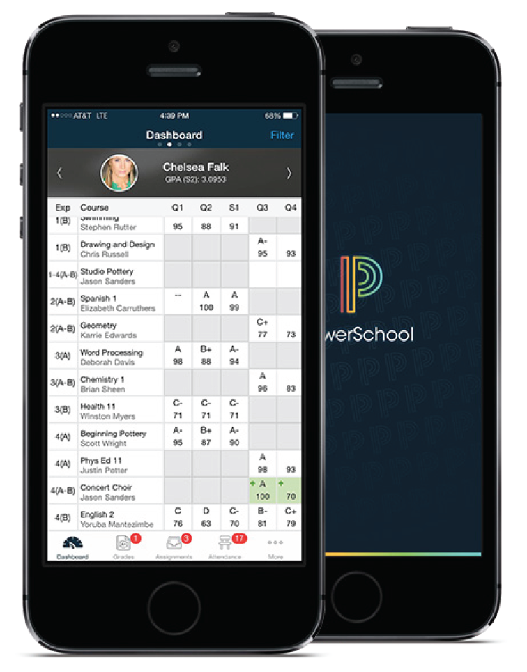 photo of a powerschool phone graphic