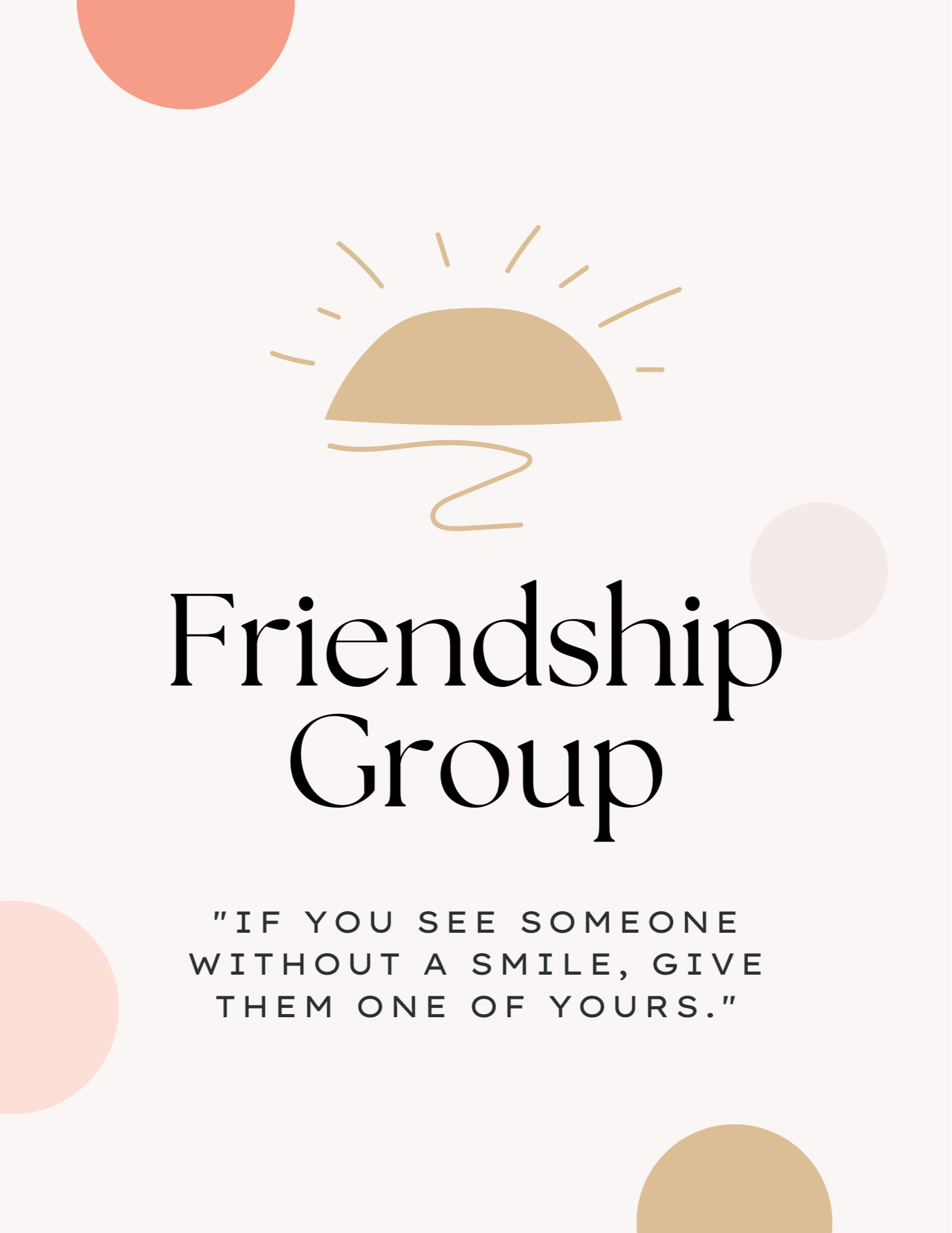 friendship group flyer