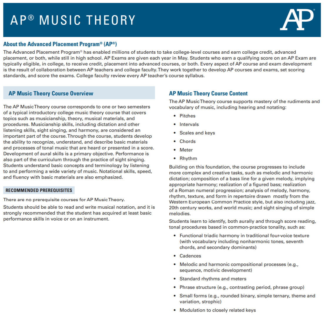 AP Music Theory