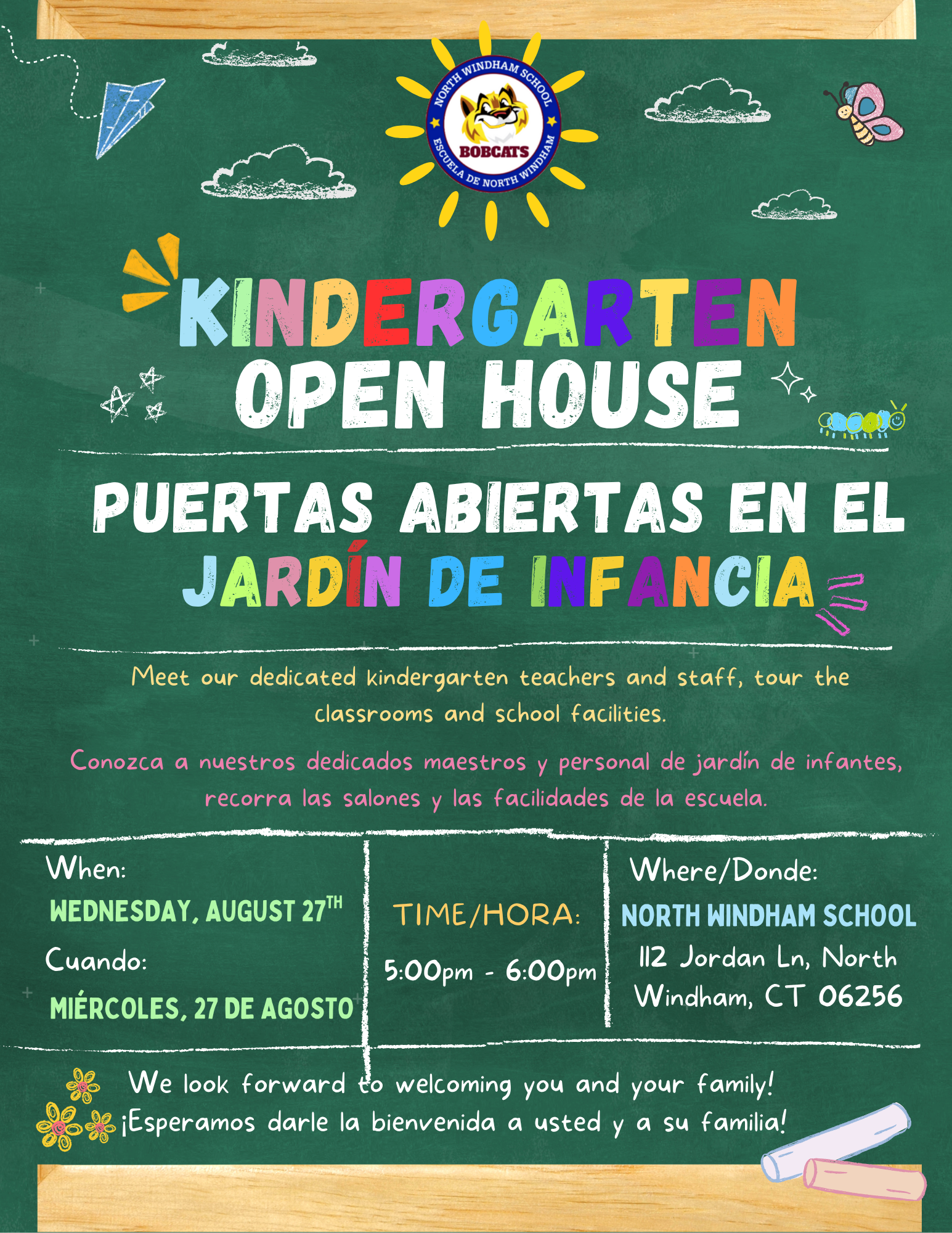 Kindergarten Open House/ Casa abierta en el Jardín de Infancia