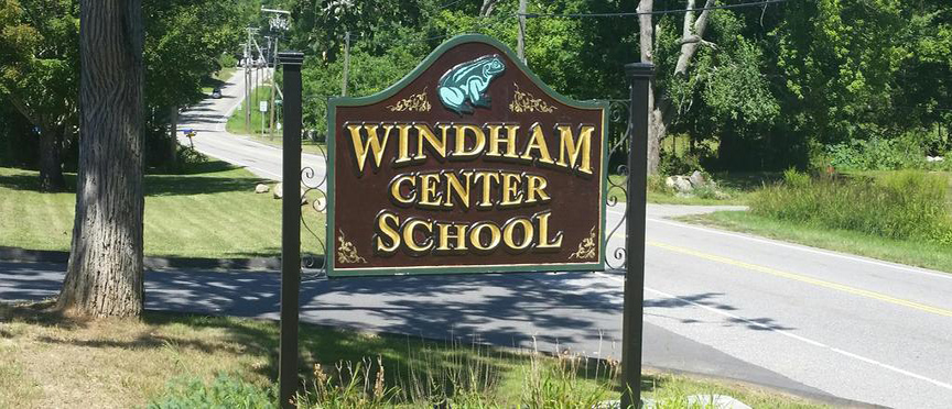 Windham Center School sign