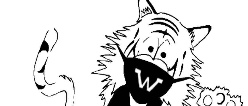 Drawing of the mascot with a face mask on