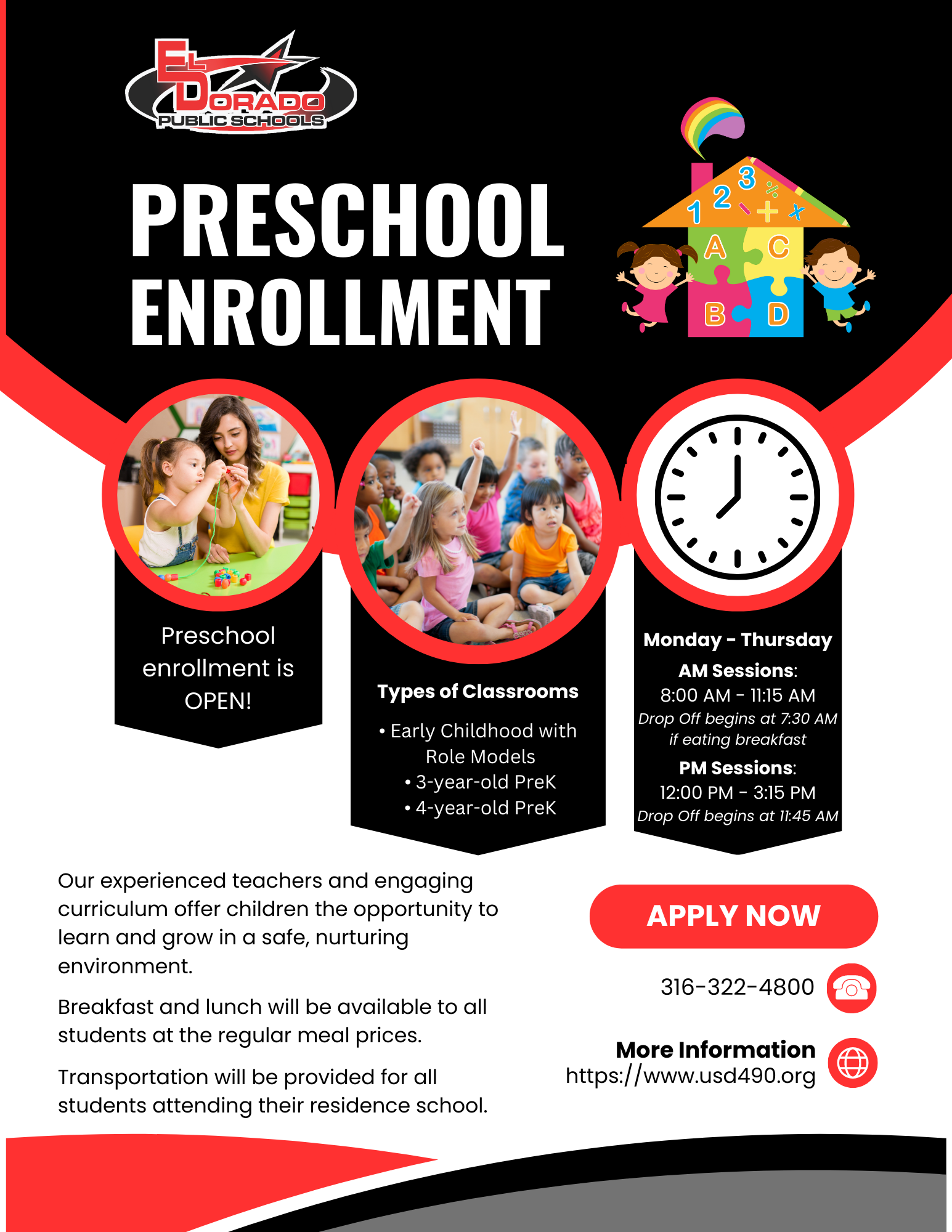 Preschool applications are now OPEN for the 2023-2024 school year!